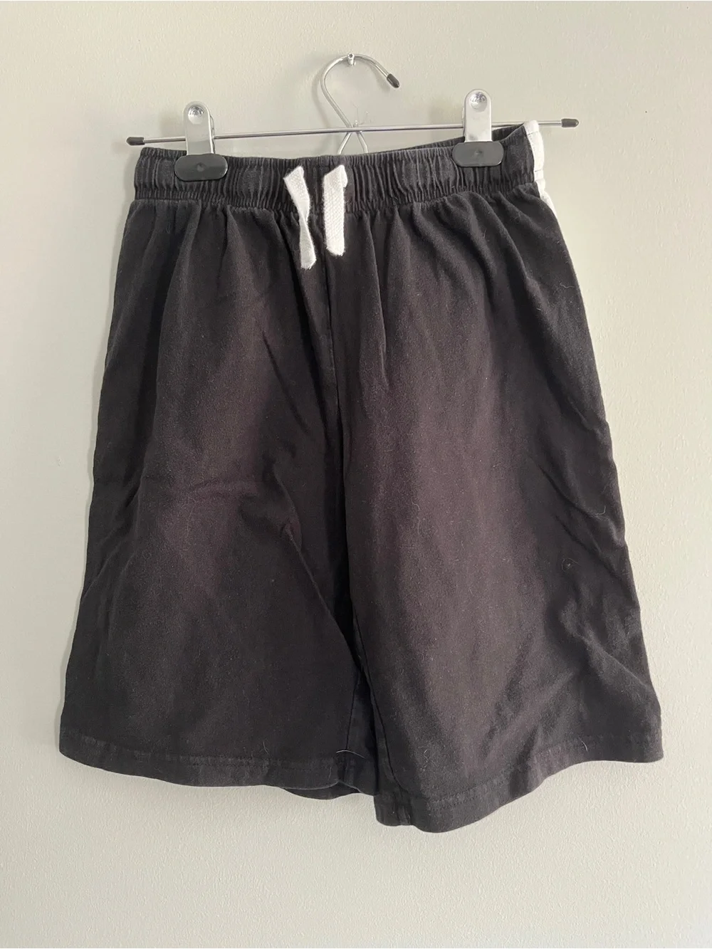 Set of 2 Boys Drawstring Shorts Sweatshorts- Black & Gray XL